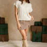 Penelope Cream Sweater Vest- full body view