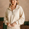 Dakota Cream Butter Soft Quarter-Zip Pullover - front view