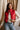 Chantel Red Faux-Leather Puffer Vest- top view