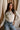 Noelle Cream Christmas Ribbed Top- front top view