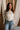 Noelle Cream Christmas Ribbed Top- top view
