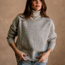 Norah Heather Grey Turtleneck Sweater- top view