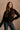 Delaney Black & Gold Button-Up Pocket Cardigan -front view
