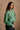 Leila Emerald Green Knit Sweater -  close side view