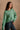 Leila Emerald Green Knit Sweater - frontal side view