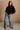 Alaina Black Ribbed Knit Sweater - full body front view