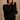 Alaina Black Ribbed Knit Sweater - view of front