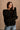 Alaina Black Ribbed Knit Sweater - view of front