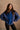 Stevie Washed Blue Quarter Zip Pullover - front