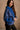 Stevie Washed Blue Quarter Zip Pullover - side view