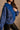 Stevie Washed Blue Quarter Zip Pullover - close up side