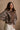 Stevie Washed Brown Quarter Zip Pullover - frontal side view