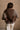 Stevie Washed Brown Quarter Zip Pullover - back view