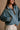 Gia Blue & Brown Quarter Zip Pullover - close up frontal side view