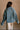Gia Blue & Brown Quarter Zip Pullover - back view
