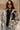 Avery Cream & Black Sherpa Paisley Jacket- front top view