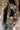 Avery Cream & Black Sherpa Paisley Jacket- close up frontal side view