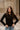 Brynlee Black Ribbed & Lace Cardigan- front top view