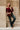 Amari Burgundy Ruched Off-The-Shoulder Top- full body view