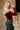 Amari Burgundy Ruched Off-The-Shoulder Top- frontal side view