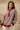Allison Burgundy & Cream Stripe Pullover- front view
