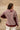 Allison Burgundy & Cream Stripe Pullover- close up back view