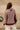 Allison Burgundy & Cream Stripe Pullover- top back view