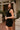 Ashton Black Asymmetric Mini Dress - side view