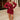 Halley Burgundy Quarter-Zip Mini Dress - full body front view