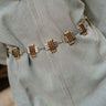 Lainey Gold & Silver Chain Belt - close up front view