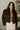 Clara Dark Brown Fur Cropped Jacket- frontal view