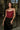 Lucia Deep Red Shimmer Smocked Tank- top front view