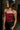 Lucia Deep Red Shimmer Smocked Tank- frontal side view