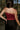 Lucia Deep Red Shimmer Smocked Tank- back view