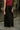 Lydia Black Satin Midi Skirt- frontal side view