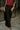 Lydia Black Satin Midi Skirt- close up front view