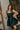 Alaia Hunter Green Sheen Flare Mini Dress- front top view