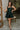 Alaia Hunter Green Sheen Flare Mini Dress- full body view