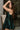 Alaia Hunter Green Sheen Flare Mini Dress- side view