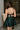 Alaia Hunter Green Sheen Flare Mini Dress- close up back view