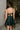 Alaia Hunter Green Sheen Flare Mini Dress- back view