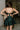 Alaia Hunter Green Sheen Flare Mini Dress- back top view