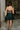 Alaia Hunter Green Sheen Flare Mini Dress- full body back view