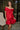 Amara Red Bow Flare Mini Dress- full body view
