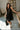 Lilah Black Satin Mini Dress- full body view