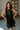 Lilah Black Satin Mini Dress- full front view