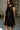 Lilah Black Satin Mini Dress- frontal side view