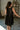 Lilah Black Satin Mini Dress- close up back view