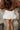 Samira Ivory Leather Ruffle Mini Skirt - close back view