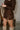 Maeve Brown Suede Slit Skort - frontal side view